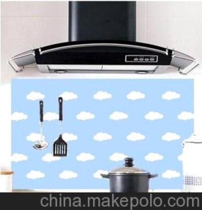 日式家居耐热易清洗厨房防油污贴纸 白云 厨房贴纸 壁纸 墙纸